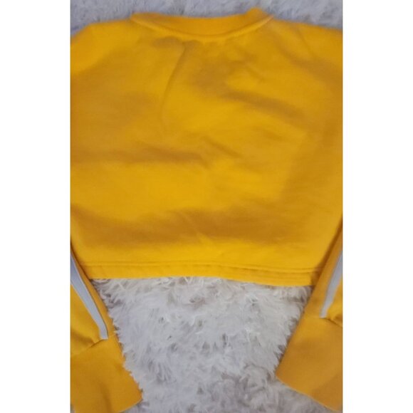 Gymshark Womens Yellow Crop Sweatshirt Size Med Athletic - Picture 14 of 14